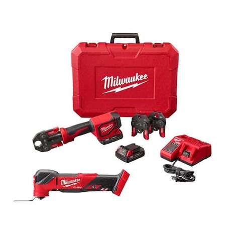 Milwaukee M V Lithium Ion Cordless Short Throw Press Tool Kit And