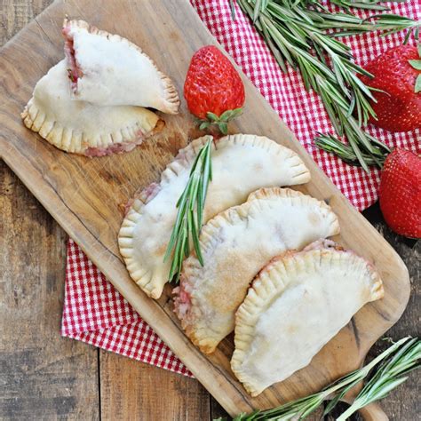 Manchego Cheese Empanadas With Strawberries And Rosemary