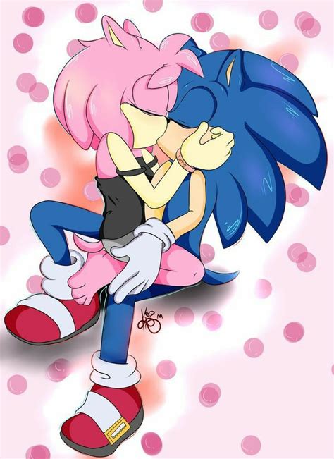 Sonamy Beso Sonic Y Amy Dibujos Kawaii Tiernos C Mo Dibujar A Sonic