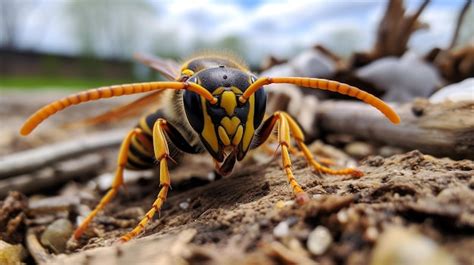 Premium Photo | Photo of Yellow Jacket on a ground