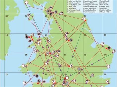 Ley Lines Map Canada A Map Of Englands Ley Lines and A Key Of Sacred ...