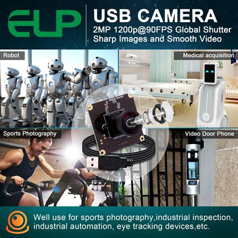 Elp P Global Shutter Usb Camera Mm Lens Full Hd Webcam P