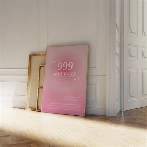 Pink 999 Angel Number Wall Art Trendy Pink 999 Aura Poster 999 Angel ...