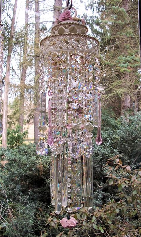 Rose Garden Antique Crystal Wind Chime Etsy