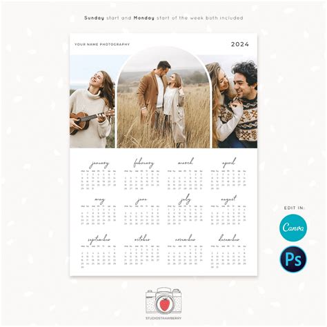 Personalized Calendars Templates Design Fredra Scarlet