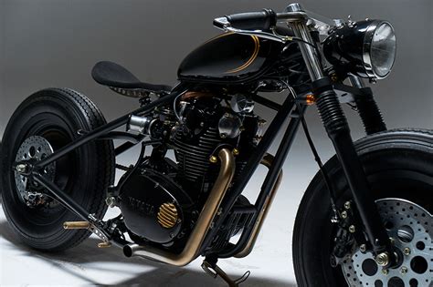 Eastern Spirit Garage Customs Yamaha Xs Into Black And Gold Bobber