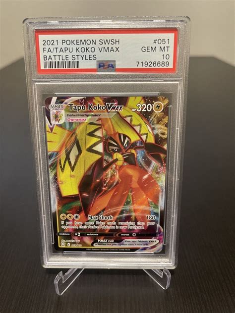 Mavin Tapu Koko Vmax Pokemon Battle Styles Full Art Psa