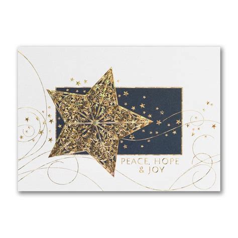 Holiday Starlight Blank Christmas Cards Holiday Stationery Star Cards