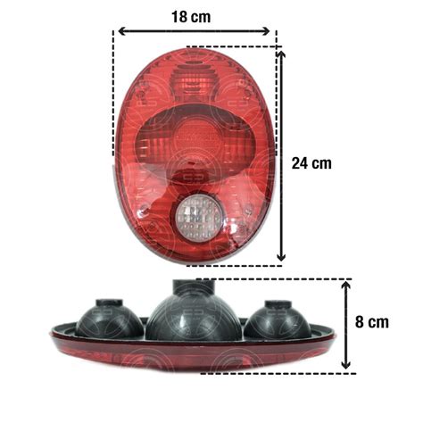 Par De Calaveras Para Vw Sedan Vocho Tipo Beetle Mica Roja 3 549 00