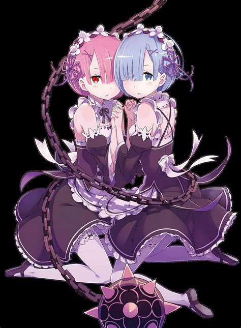 1080p Descarga Gratis Ram Y Rem Re Zero Anime Tema Fondo De