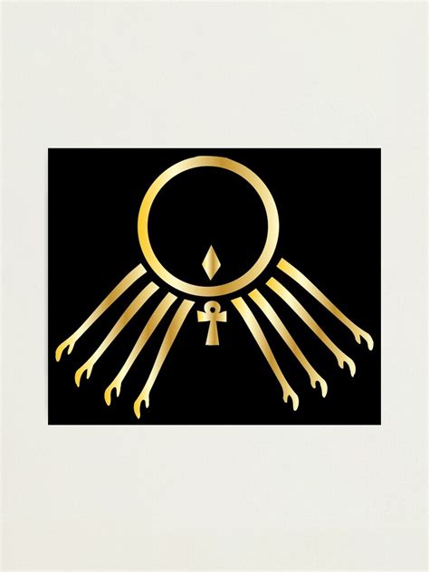 "Aten Egyptian Sun God Hieroglyph Symbol" Photographic Print for Sale ...