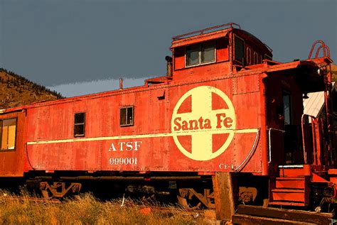 Red Caboose Painting By David Lee Thompson Fine Art America