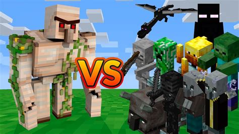 Iron Golem Vs Every Mob In Minecraft MINECRAFT MOB BATTLE YouTube