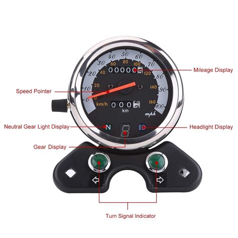 Buy V Universal Motorcycle Speedometer Dual Odometer Speedometer