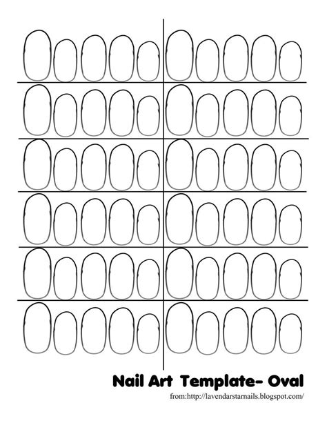 Blank Long Nail Template