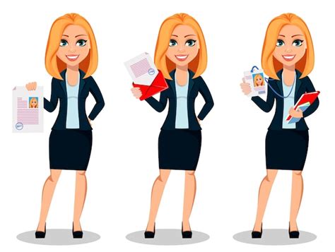 Premium Vector Business Woman In Casual Clothes