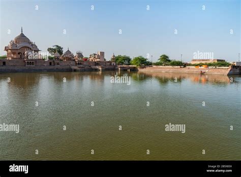 Kusum Sarovar On The Holy Govardhan Hill India Stock Photo Alamy