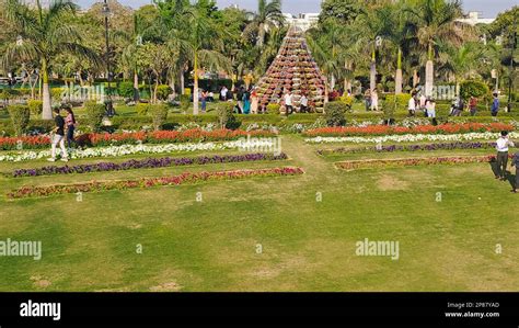 Beautiful View Of The Central Park In Connaught Place New Delhi India