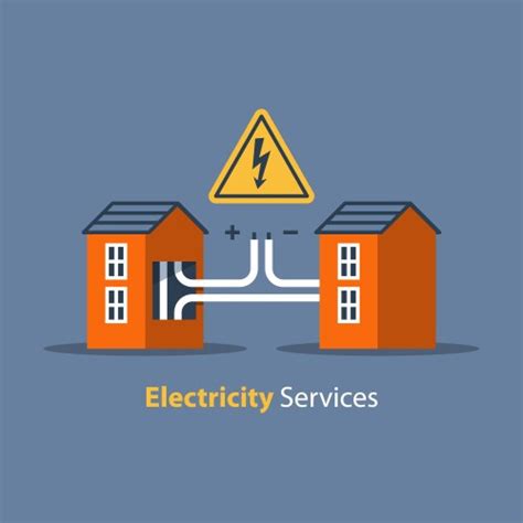 Electricity Connection Electrical Services Vector Image