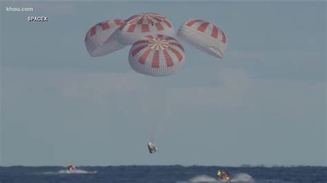 SpaceX splashdown update: Crew Dragon splashes down in Gulf | khou.com