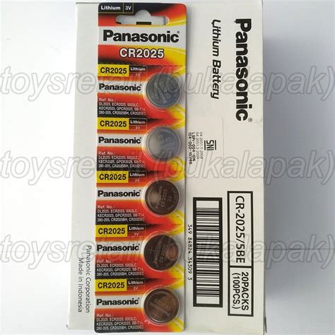 Jual Baterai Lithium Panasonic 3v Cr2025 Cr 2025 Batre Kancing Original