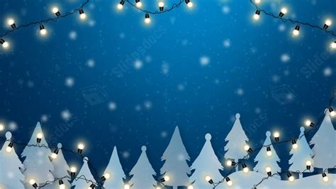 White Christmas Beautiful Winter Lantern Festival Powerpoint Background