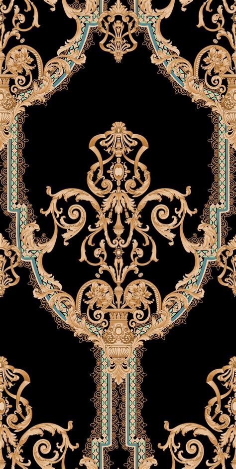 Black and Gold Damask Wallpaper