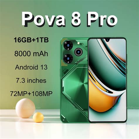 Smartphone Pova 8 Pro 16 Go 1 To 7 3 HD Android 13 Snapdeagon 8 Gen2