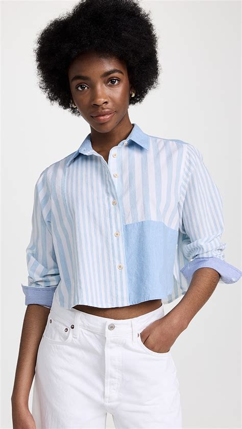 Scotch And Soda Stripe Mix Boxy Shirt Shopbop