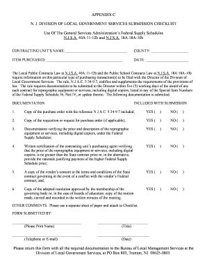 Fillable Online State Nj Use Of The General Services Administration S