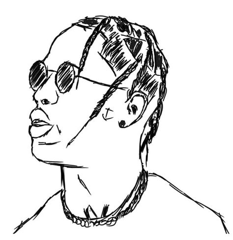 Travis Scott Color By Numbers Coloring Page Free Printable Coloring