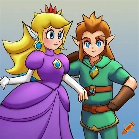 Cosplay Of Link And Princess Peach Exchanging Outfits