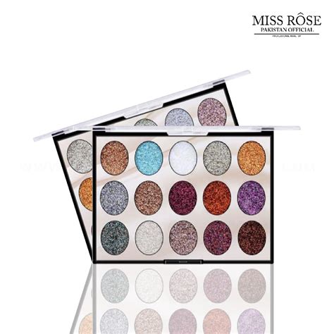 Miss Rose 15 Color Full Glitter Eyeshadow Palette Missrose Pakistan