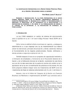 La Investigaci N Preparatoria En El Nuevo La Investigaci N