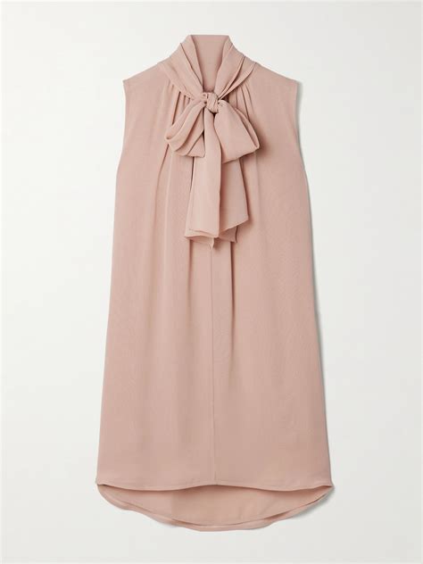 Max Mara Mela Pussy Bow Silk Chiffon Blouse In Pink ModeSens