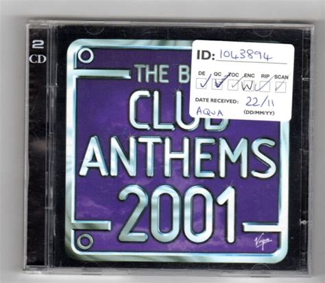 Various Artists Best Club Anthems Ever 2001 The 2000 For Sale