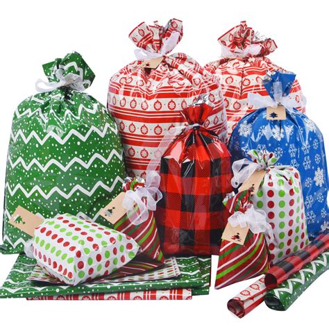 Christmas Gift Bags Assorted Sizes, 34pcs Christmas Bags for Gifts