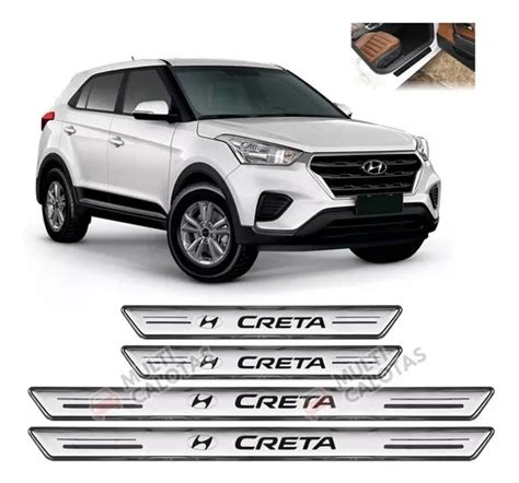 Soleira De Porta Platinum Hyundai Creta Prata Resinado