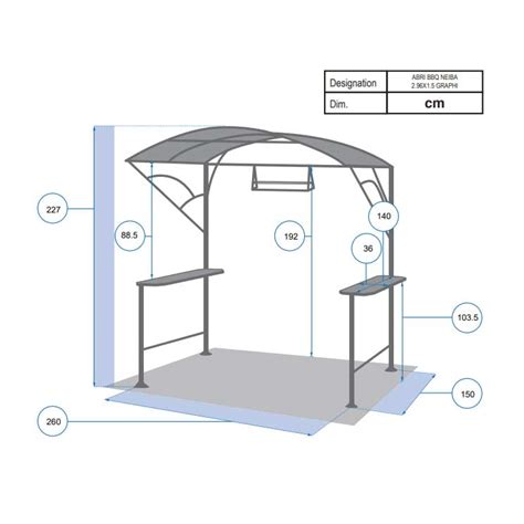 Abri Barbecue Neiba Graphite Tonnelle Et Pergola Eminza