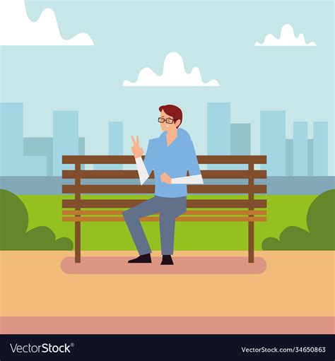 Person Sitting On Bench