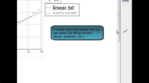 Fitting curves to imported points in Gebra math software - YouTube