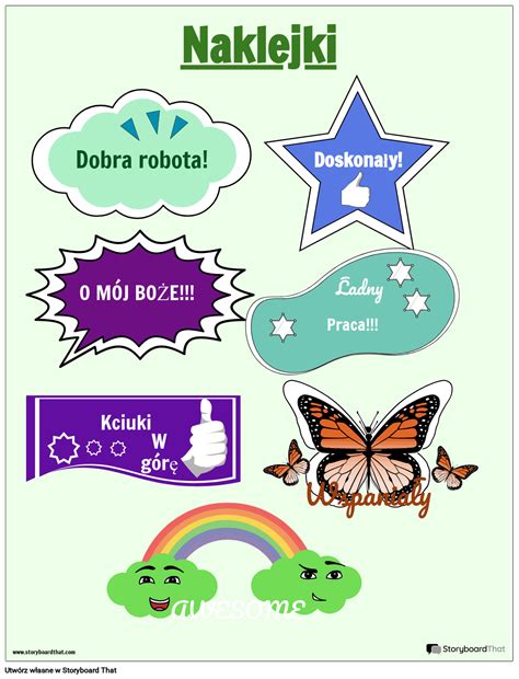 Wietne Naklejki Do Wydrukowania Storyboard By Pl Examples