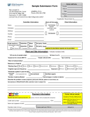 Fillable Online Plantpath Ifas Ufl RTDS Sample Submission Form Fax