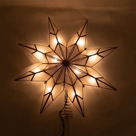 Kurt Adler 10 Light 8 Point Capiz Star Tree Topper Reviews Wayfair