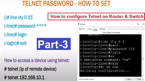 How To Set Password On Telnet In Router And Switch Hindi Telnet पर Password कैसे लगाए Youtube