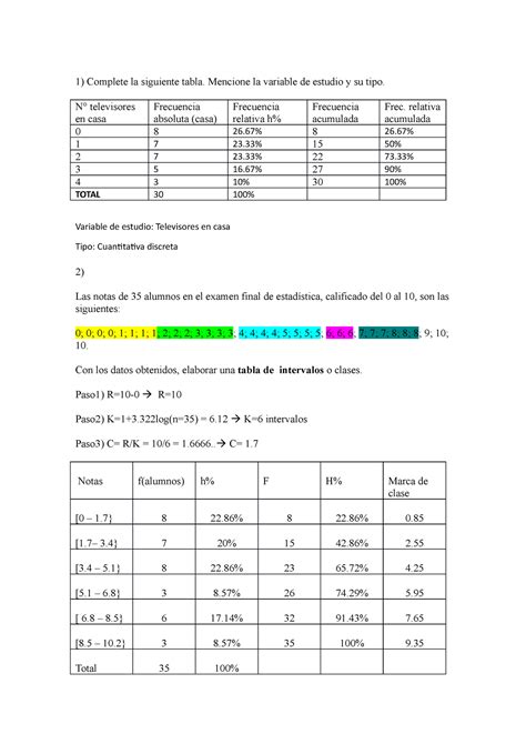 Ejercicios de estadística para 3 ESO que mejoren aprendizaje