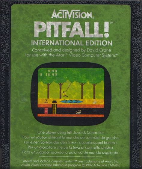 Pitfall 1982 Atari 2600 Box Cover Art Mobygames