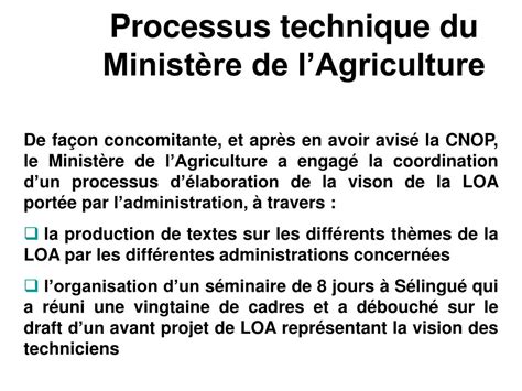 PPT LâÃlaboration de la Loi dâOrientation Agricole du Mali LOA