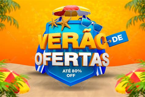 Verão De Ofertas Selo 3d Texto Editável Para Composição Psd Premium [download] Designi