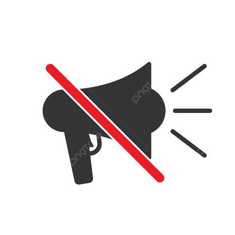 No Megaphone Icon No Noise Concept Noise Danger Silence Vector Noise